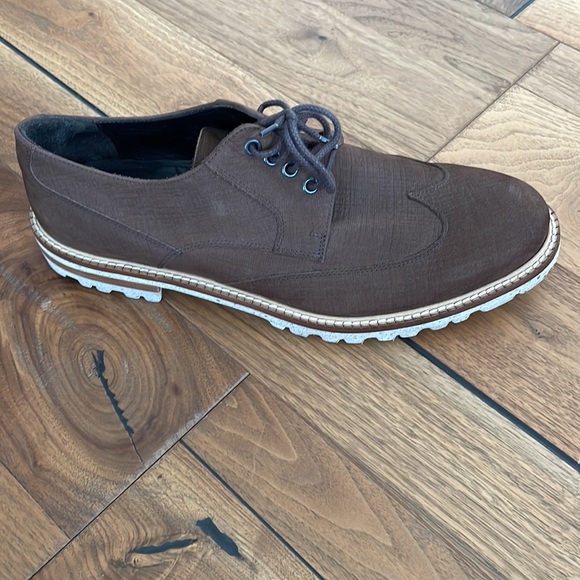 Mens size 11.5 Bruno Magli brown nubock lace up oxfords - Picture 4 of 16